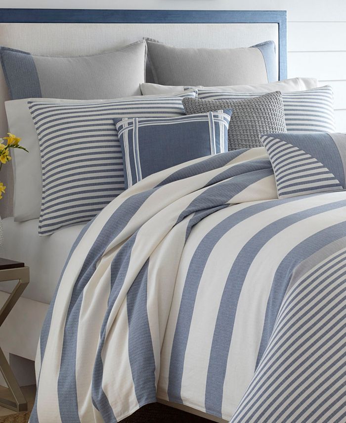 Nautica Fairwater Decorative Pillow, 18" x 18" & Reviews Decorative & Throw Pillows Bed