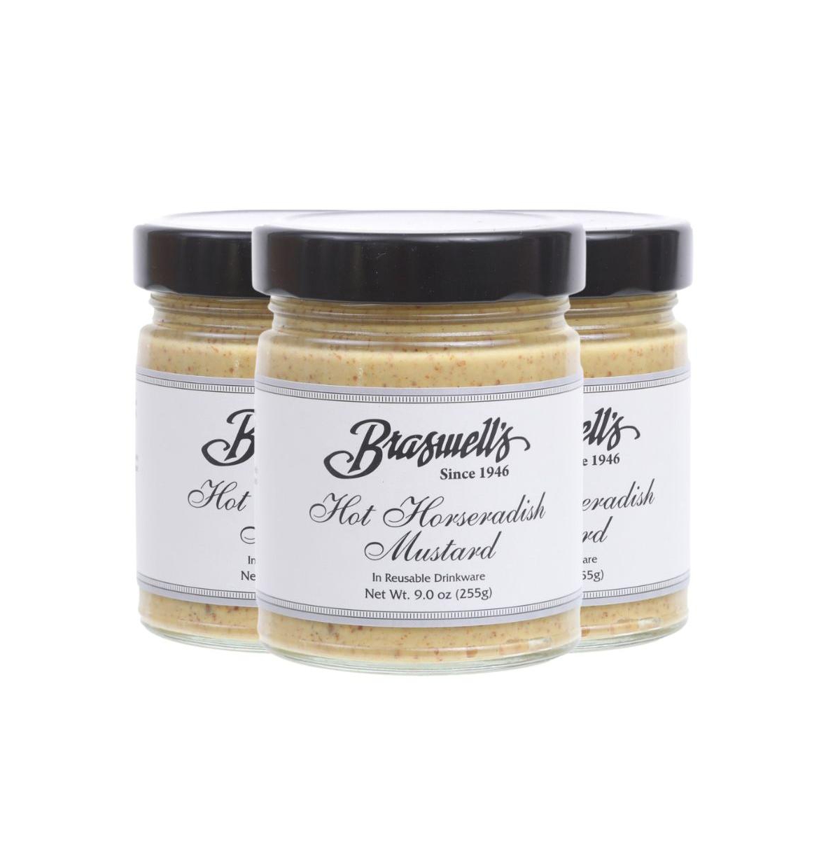 Braswells Gourmet Hot Horseradish Mustard 9 oz (3 Pack)