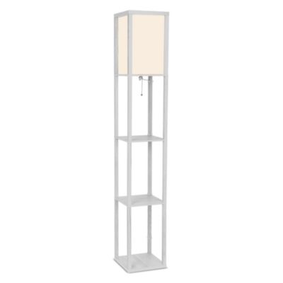 Maxwell 63" LED Shelf Column Floor Lamp with Lantern Shade