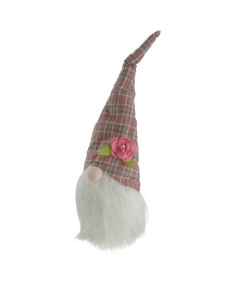 Plaid Spring Gnome Head Table Top D&eacute;cor, 20"