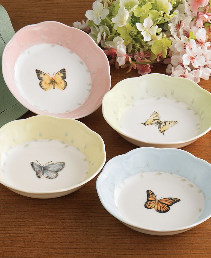 Lenox Butterfly Meadow Porcelain Fruit Dishes, Set of 4 Macy's