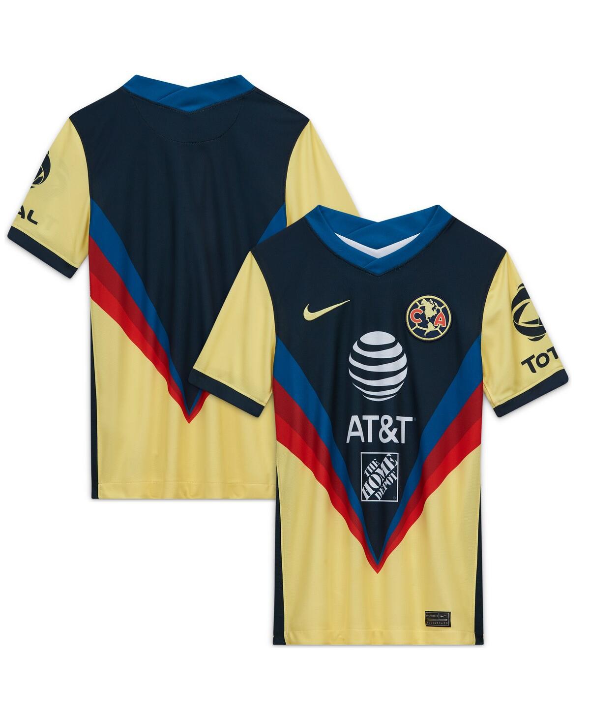 Youth Boys Nike Yellow Club America 2020/21 Home Replica Jersey