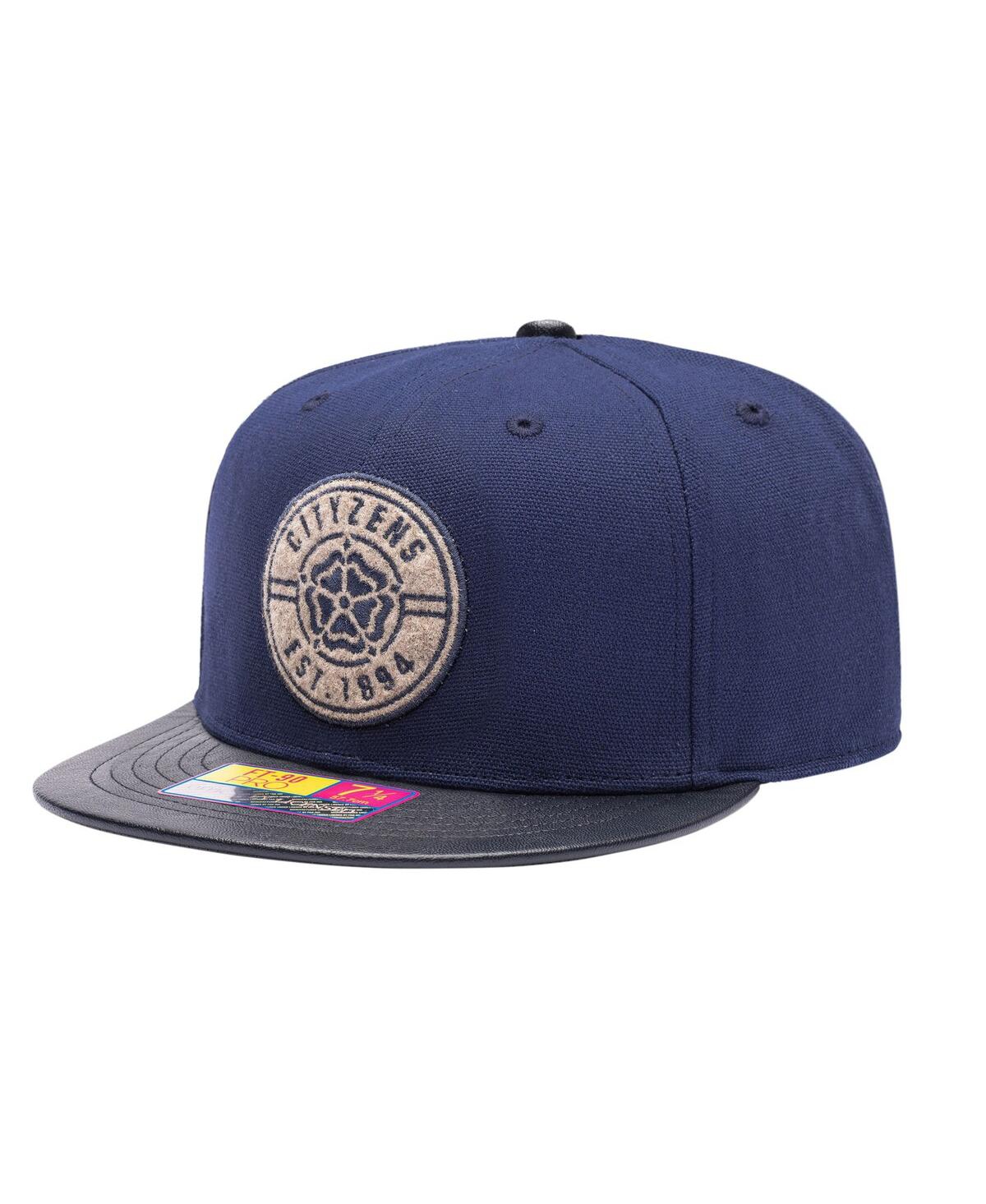 FAN INK MEN'S NAVY MANCHESTER CITY SWATCH FITTED HAT