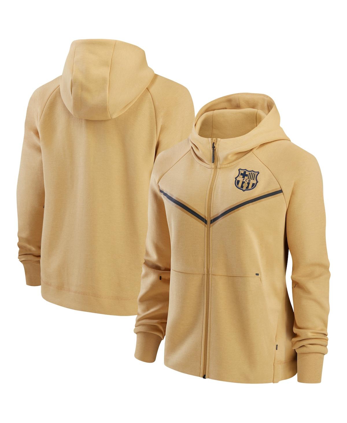 Nike Women's Gold Barcelona Tech Fleece Raglan Full-zip Hoodie | ModeSens