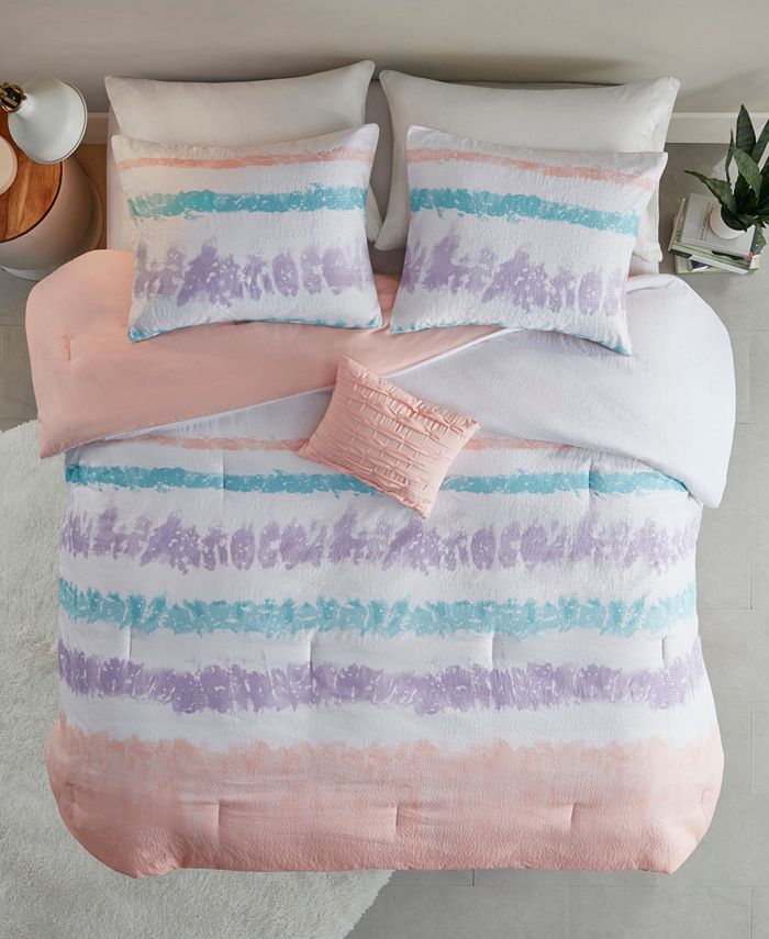 Intelligent Design Lorain TieDye Printed 4Pc. Comforter Set, Full