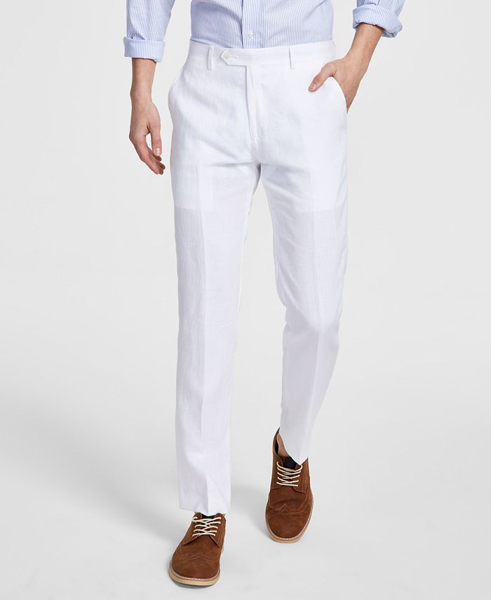 Tommy Hilfiger Men's Modern Fit Flex Stretch Linen Suit Pants - Macy's
