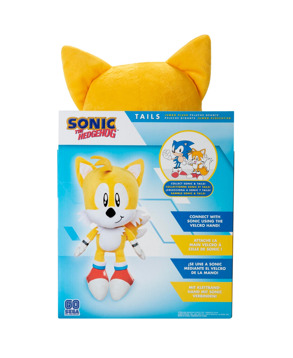 Sonic The Hedgehog -tails 18"jumbo Plush From Jumbo Plush Collection In Multicolor