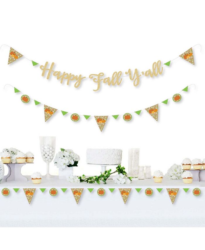 Ramadan Eid Mubarak Banner - 36 Piece Glitter Letter Banner With No-Mess Glitter Pennants