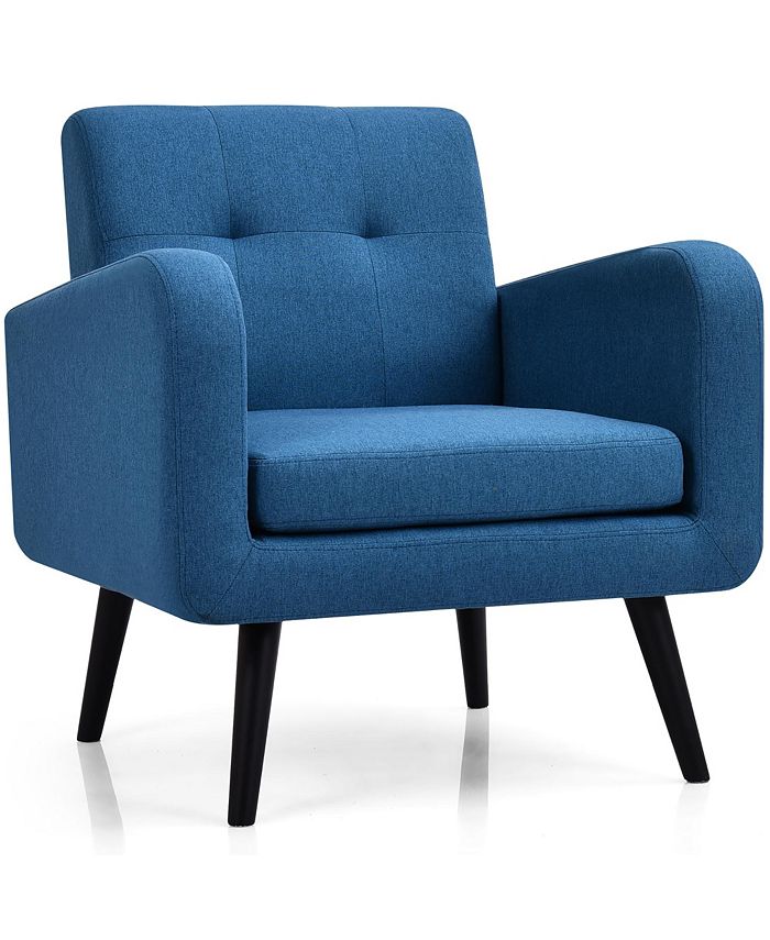Peacock blue store accent chair