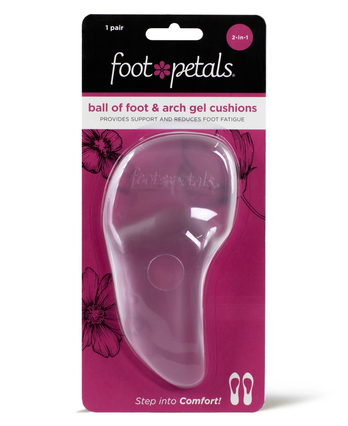 2-in-1 Gel Ball of Foot and Arch Support Cushions - Clear
