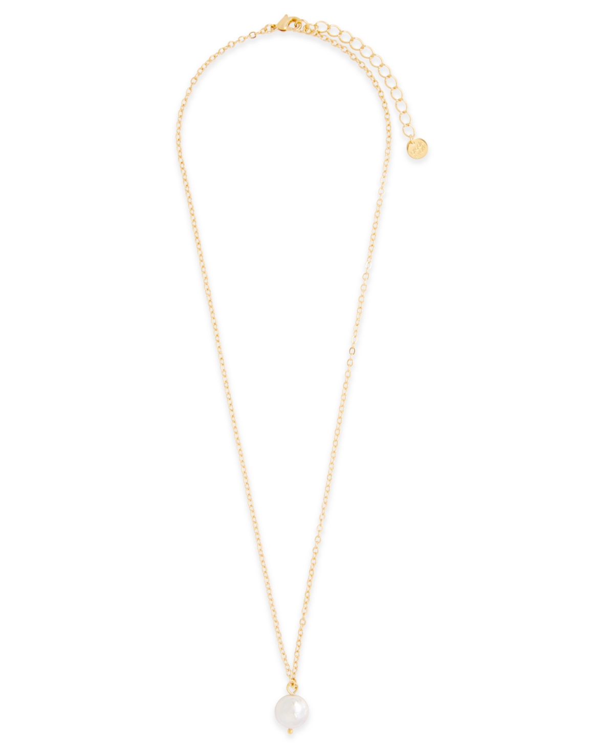 brook & york Lila Imitation Pearl Pendant Necklace - 14K Gold Plated