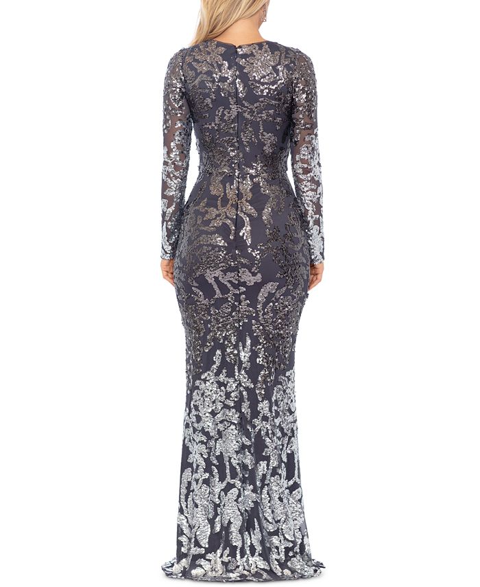 Vintage Crew Neck Sequin Long Prom Dress Evening Gown SP851 main image 0