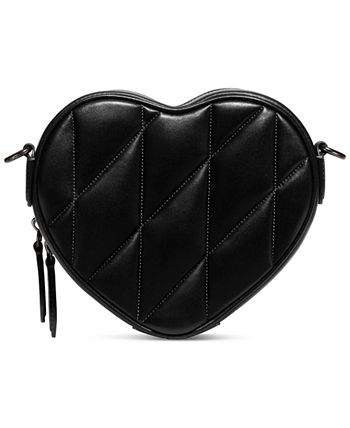 COACH Quilted Pillow Heart Crossbody 14 in Black