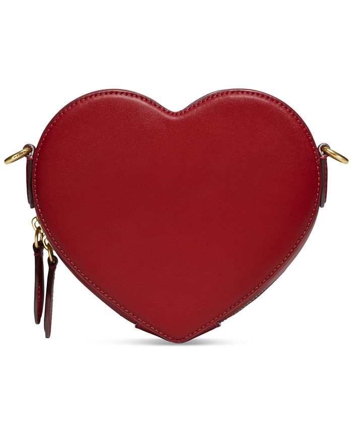 Coach, Bags, Red Coach Patent Leather Heart Shaped Coin Purse