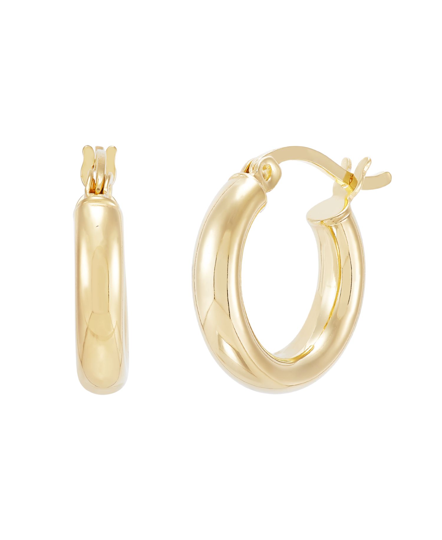 Polished Tube Hoop Earrings