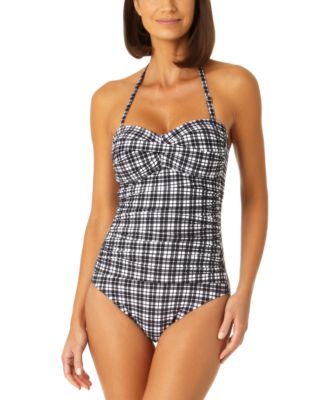 anne cole twist front one piece