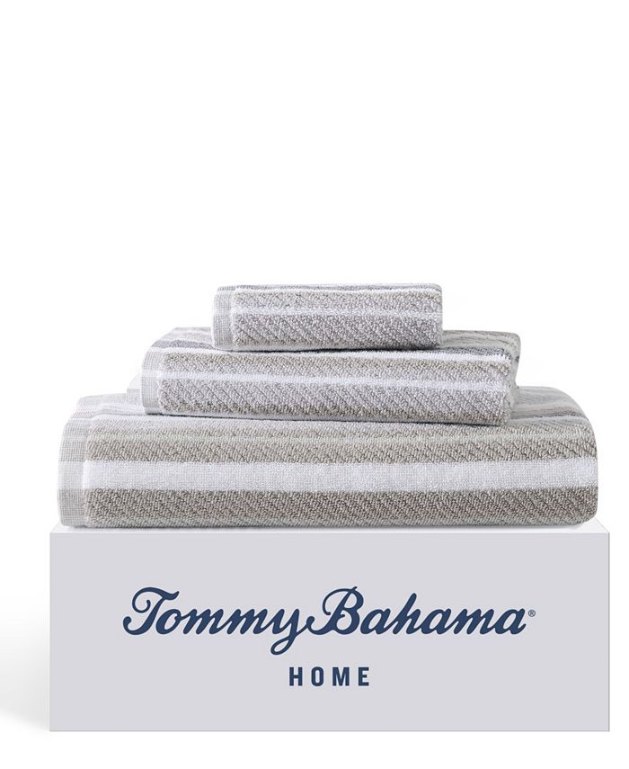 Tommy Bahama Home Tommy Bahama Ocean Bay Stripe Shark 3-Pc. Towel Set ...