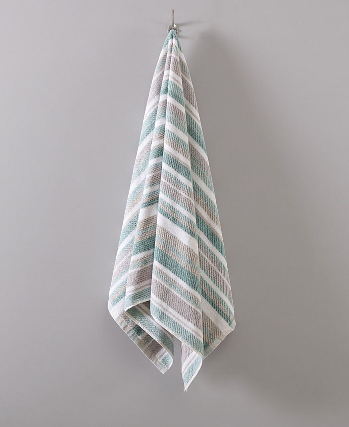Tommy Bahama Ocean Bay Stripe 3-Piece Cotton Towel Set, Blue