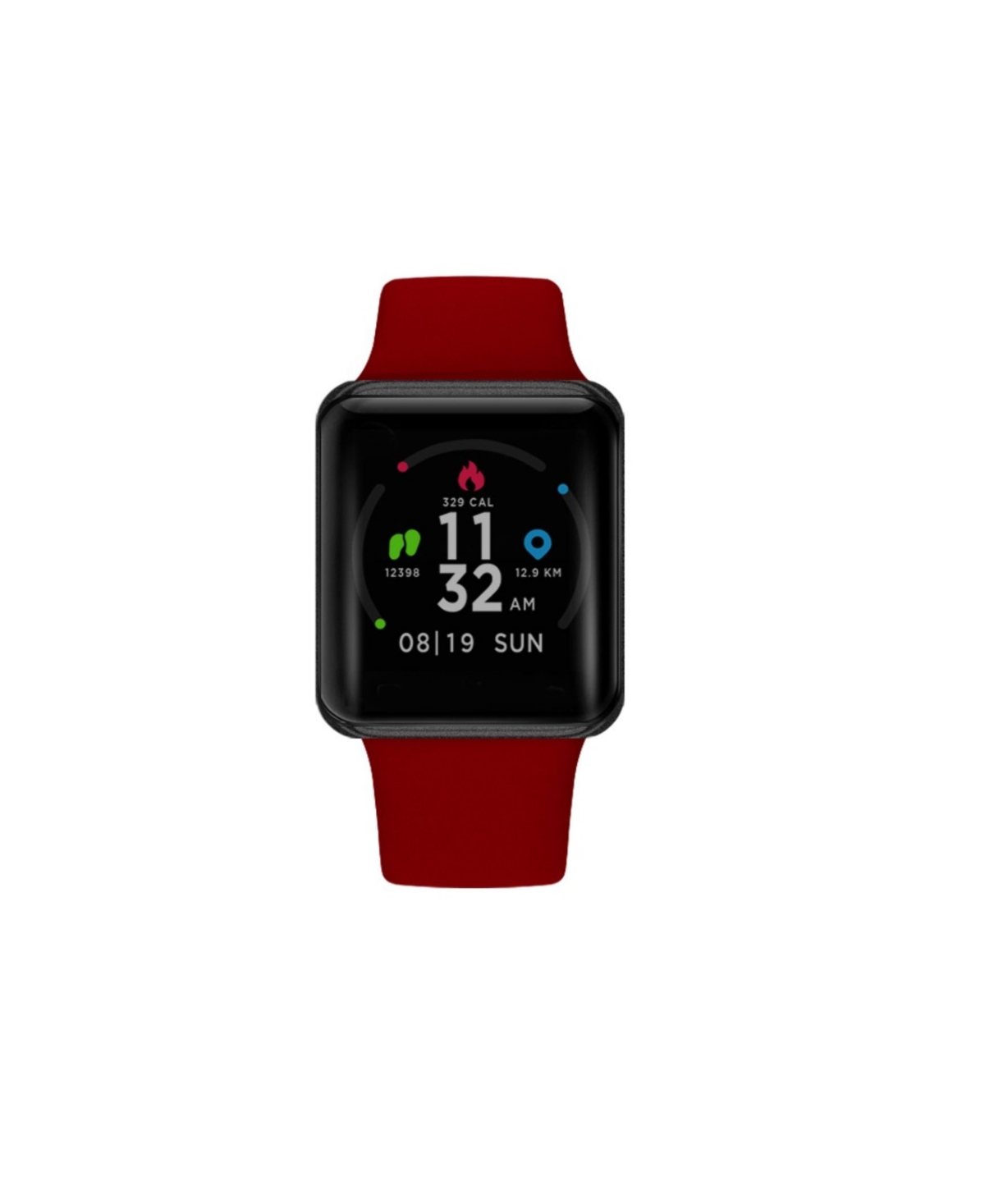 iTouch Unisex Air Special Edition Red Silicone Strap Smart Watch 45mm