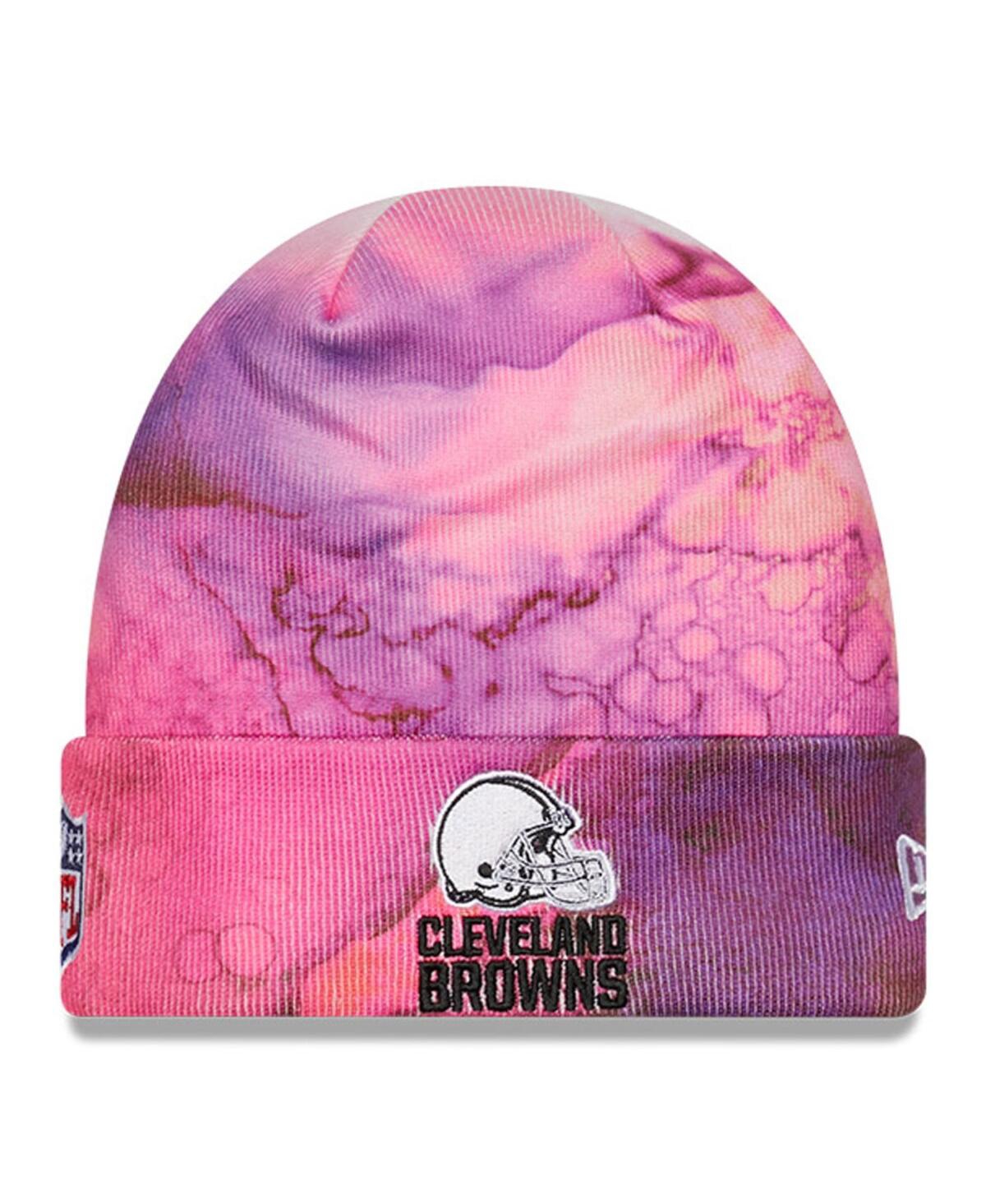 New Era Men's  Pink Cleveland Browns 2022 Nfl Crucial Catch Knit Hat