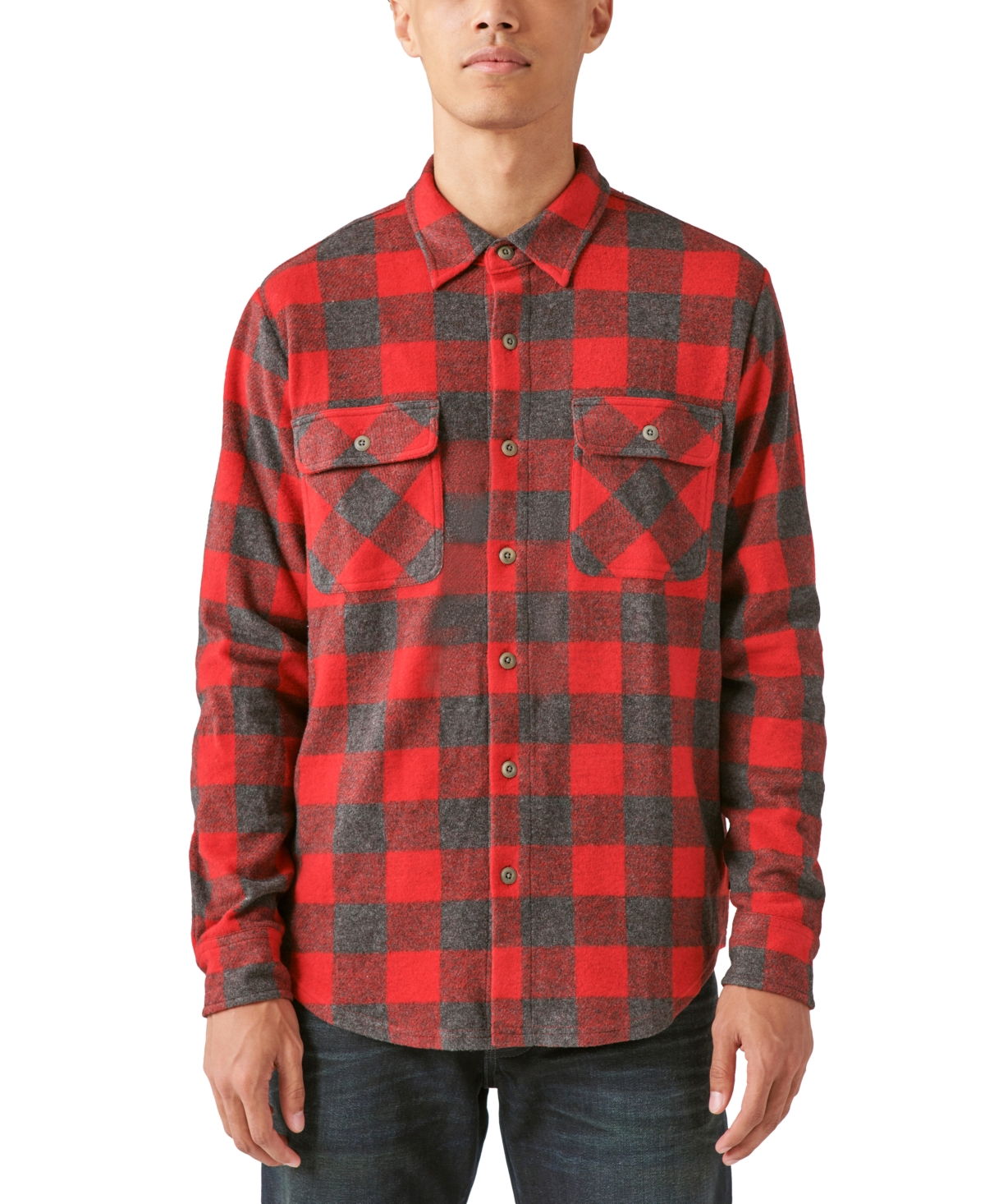 Nemlig Bestået Børnehave Lucky Brand Buffalo Plaid Shirt In Red Multi | ModeSens