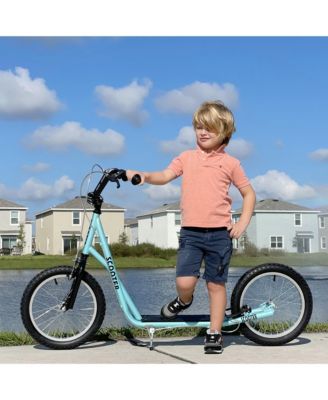 Kids Scooter Height Adjustable Inflatable Tires Ride On Toy For 5+