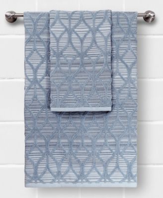 Alev Jacquard 2 Piece Turkish Cotton Bath Towel Set