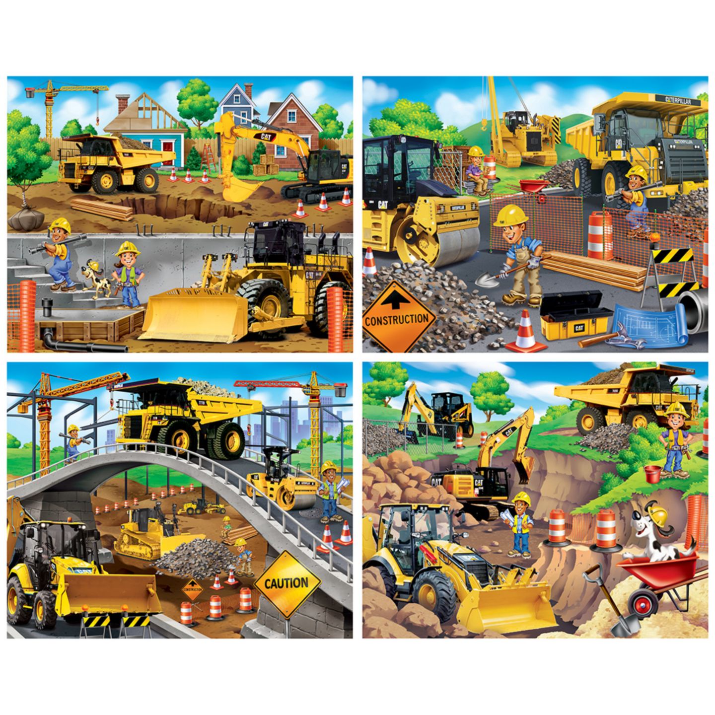 Детские игрушки MasterPieces Puzzles Caterpillar 100-Piece 4-Pack Puzzle Set, Ages 6+, цвет: Разноцветный — фото 2