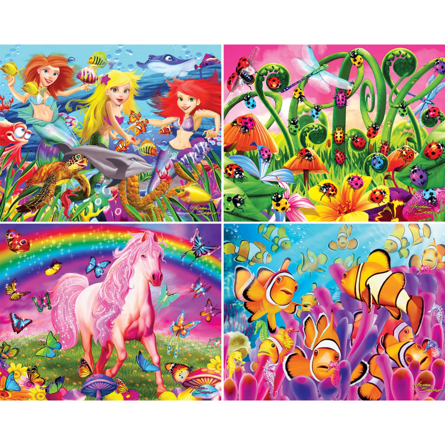 Детские игрушки MasterPieces Puzzles Glow-in-the-Dark 100-Piece Jigsaw Puzzle Set, 4-Pack, Ages 6+, цвет: Разноцветный — фото 2