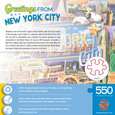 MasterPieces Greetings From New York - 550 Piece Jigsaw Puzzle