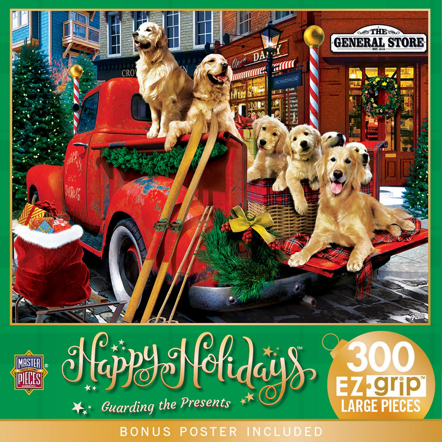 Детский пазл MasterPieces Puzzles Happy Holidays Ez Grip 300 Piece Puzzle, Ages 14+, цвет: Разноцветный — фото 1