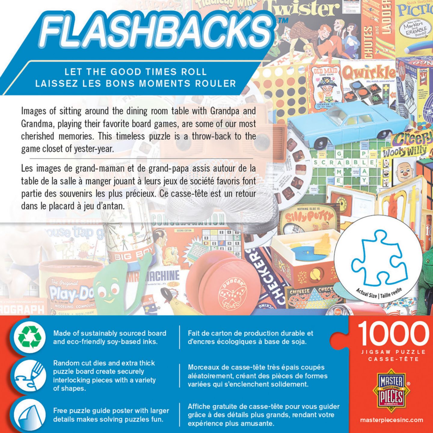 Детский пазл MasterPieces Puzzles MasterPieces Flashbacks - Let the Good Times Roll 1000 Piece Puzzle, цвет: Разноцветный — фото 3