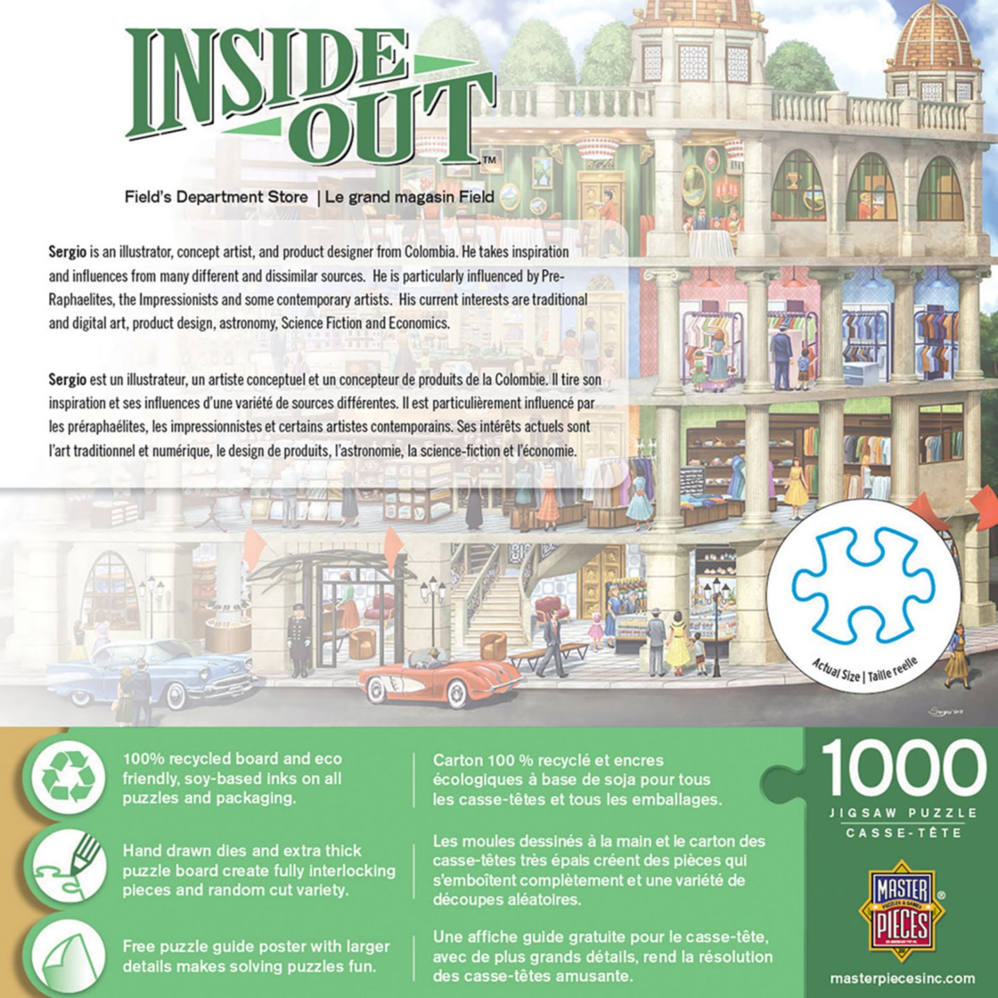 Детская игрушка MasterPieces Puzzles MasterPieces Inside Out - Field's Department Store 1000 Piece Puzzle, цвет: Разноцветный — фото 3