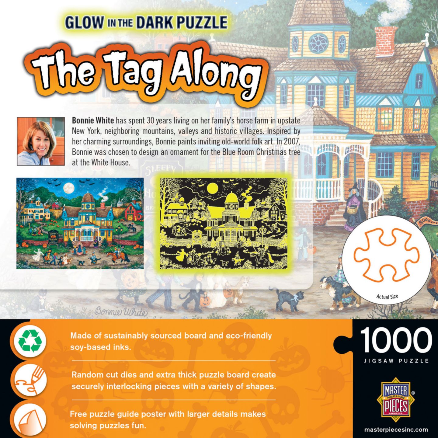 Детский пазл MasterPieces Puzzles Halloween - The Tag Along 1000 Piece Jigsaw Puzzle, цвет: Разноцветный — фото 3