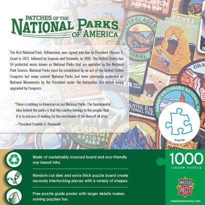 MasterPieces Patches of the National Parks 1000 Piece Jigsaw Puzzle