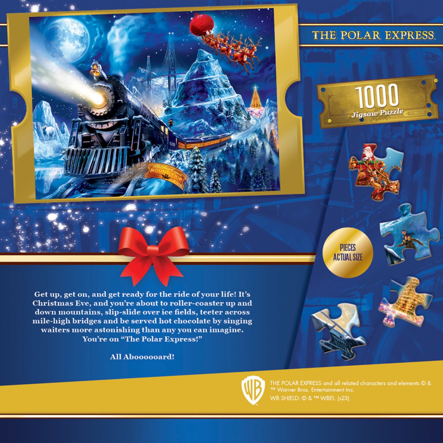 Детский пазл MasterPieces Puzzles The Polar Express Race to the Pole 1000 Piece Puzzle, от 14 лет, цвет: Разноцветный — фото 3