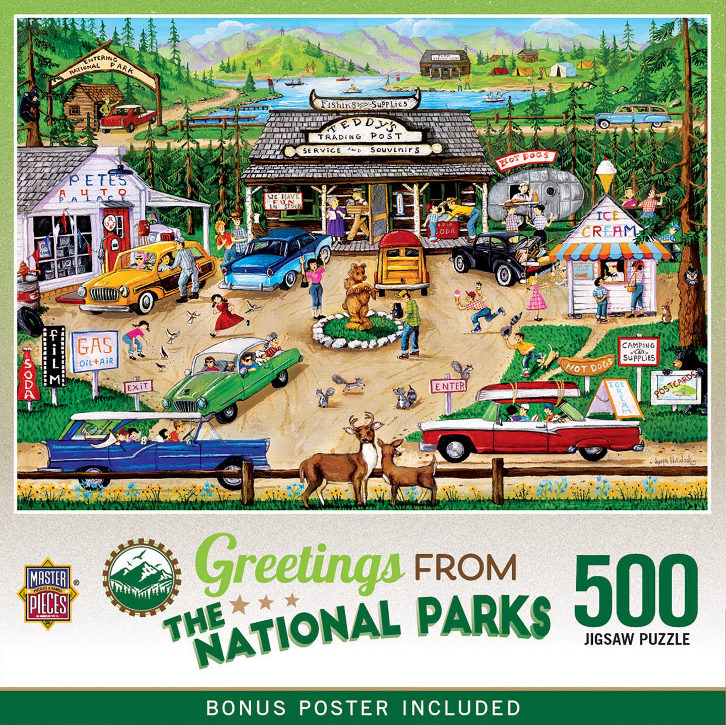 Детский пазл MasterPieces Puzzles Greetings From The National Parks - 500 Piece Jigsaw Puzzle, цвет: Разноцветный — фото 1