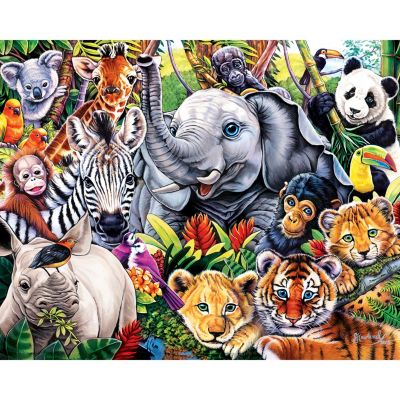 MasterPieces World of Animals 4-Pack 100 Piece Jigsaw Puzzles