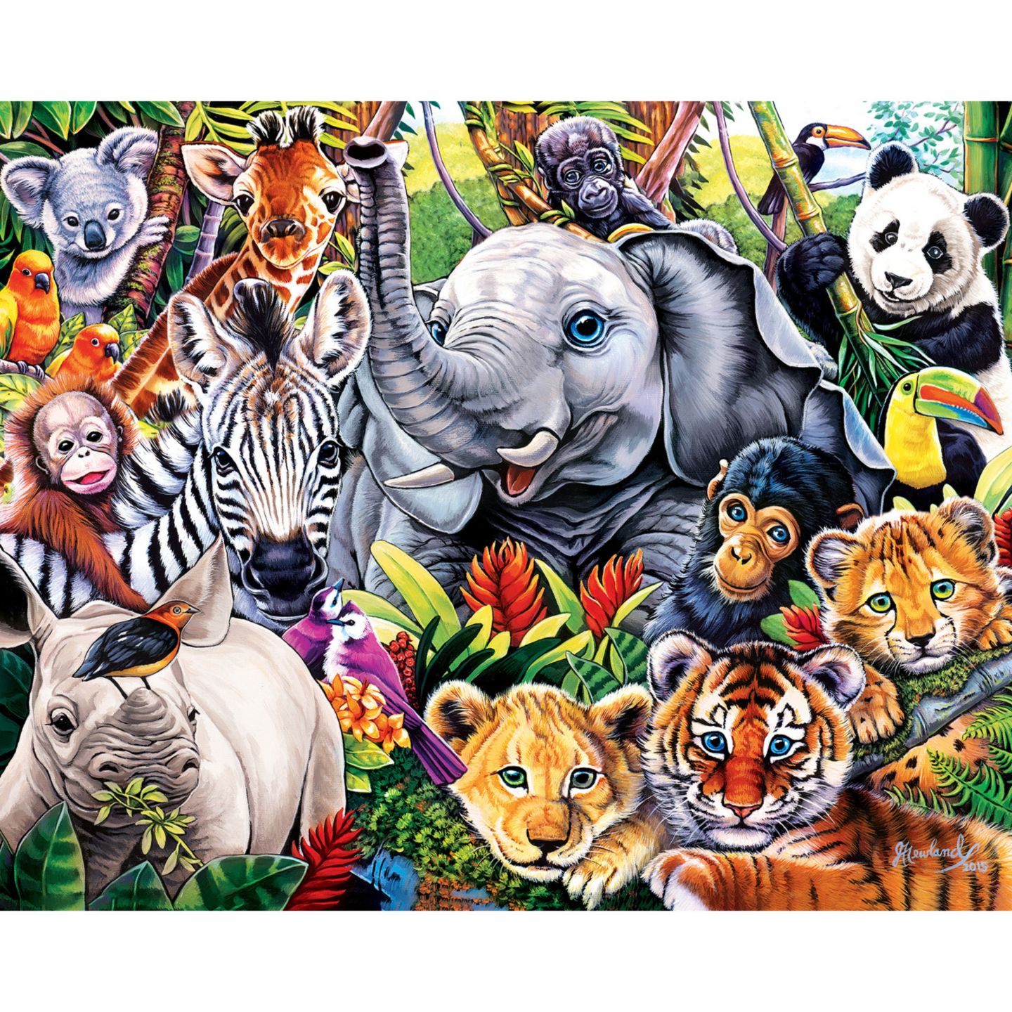 Детские игрушки MasterPieces Puzzles World of Animals 4-Piece Puzzle Set, Ages 6+, цвет: Разноцветный — фото 3