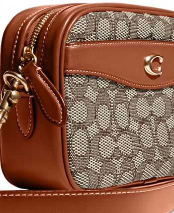 COACH Canvas Signature Heart Print Camera Bag - Macy's