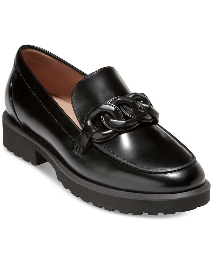 Cole Haan Women's Geneva Chain Loafer Flats - Black - Size 6