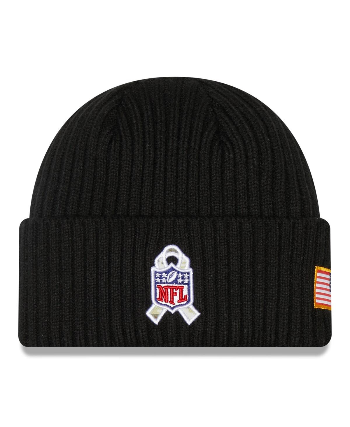 Shop New Era Big Boys  Black Seattle Seahawks 2022 Salute To Service Knit Hat