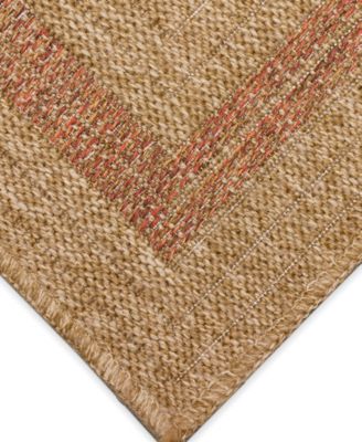 Sahara Multi Border 7'10" x 7'10" Square Outdoor Area Rug