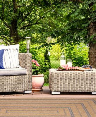 Sahara Multi Border Area Rug