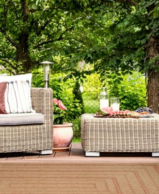 Sahara Multi Border 7'10" x 9'10" Outdoor Area Rug