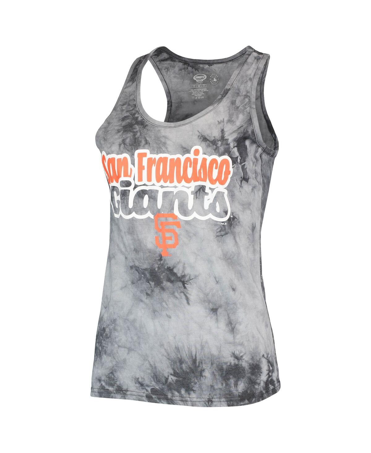 Concepts Sport Women's  Charcoal San Francisco Giants Billboard Racerback Tank And Shorts Sleep Set In Charcoal