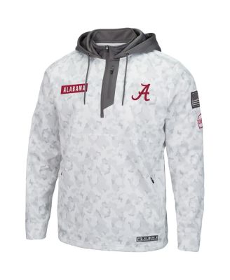Men's Arctic Camo Alabama Crimson Tide OHT Military-Inspired Appreciation Quarter-Zip Hoodie