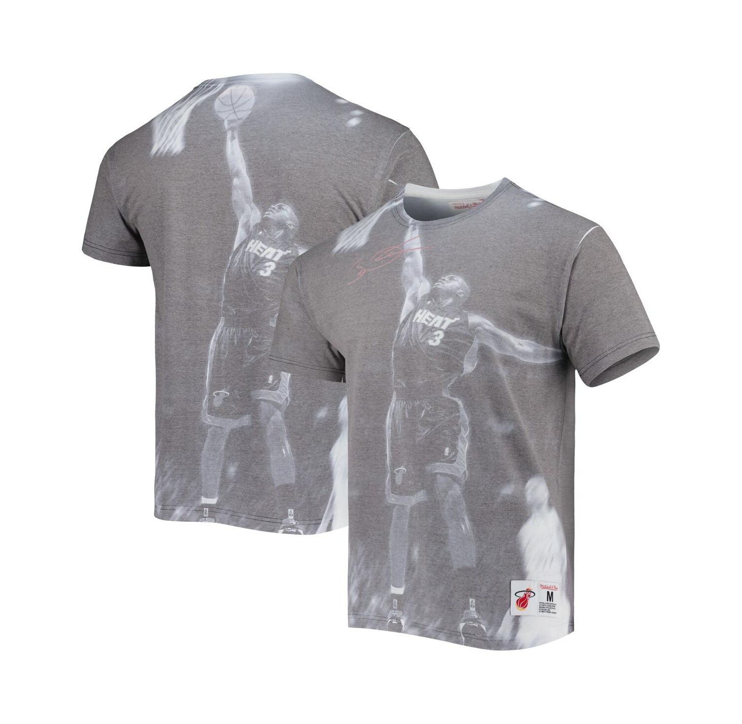Men's Dwyane Wade Gray Miami Heat Above The Rim Sublimated T-shirt
