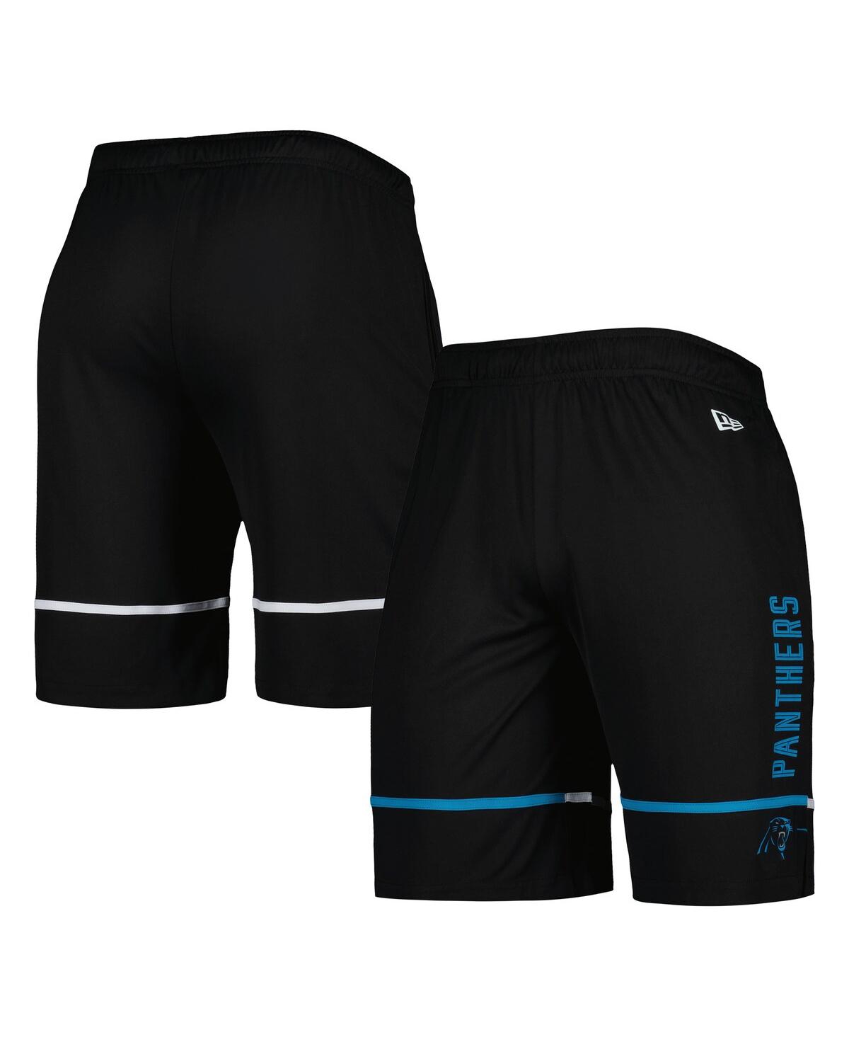 Shop New Era Men's  Black Carolina Panthers Combine Authentic Rusher Training Shorts