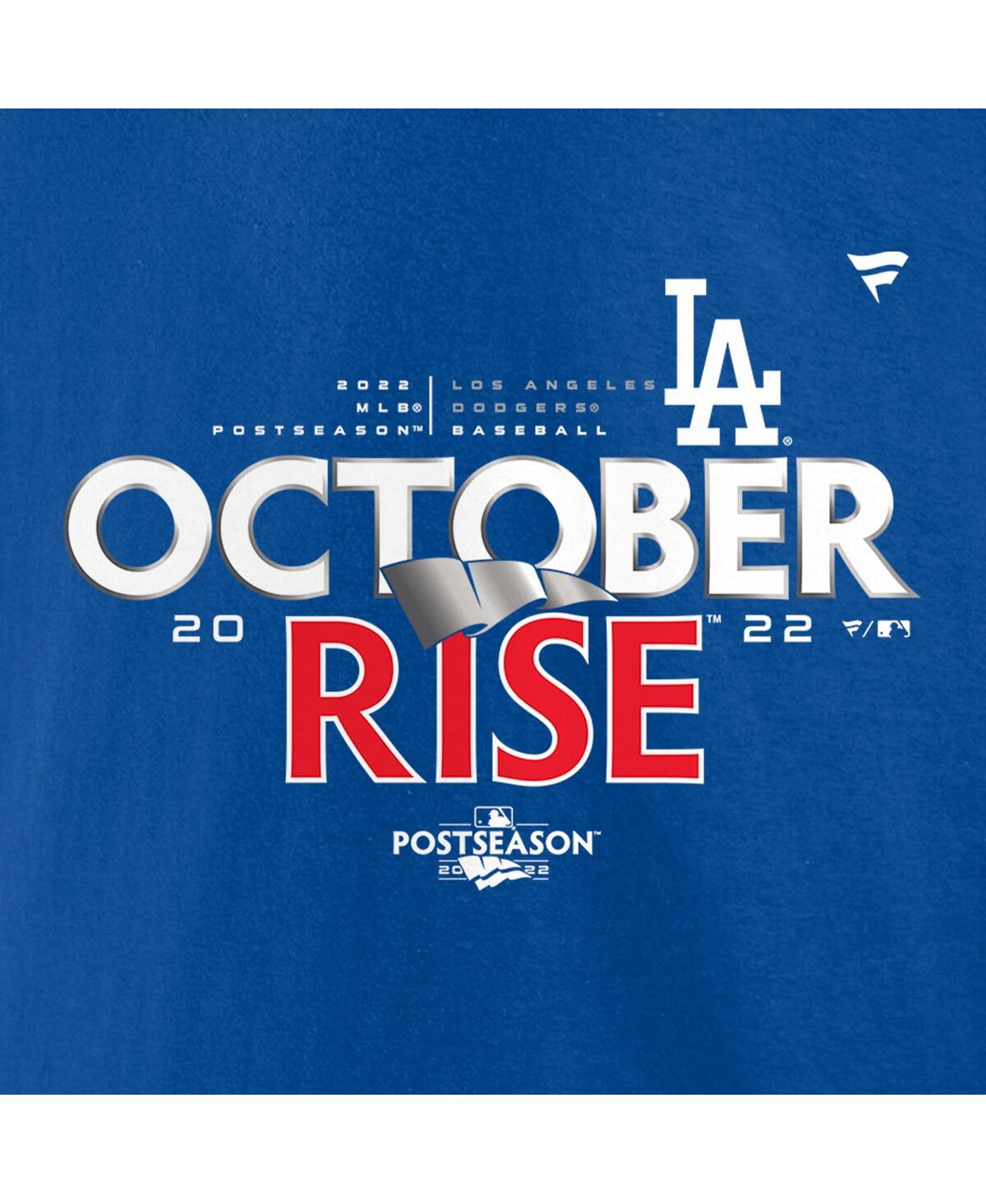 Shop Fanatics Men's  Royal Los Angeles Dodgers 2022 Postseason Locker Room Big And Tall T-shirt